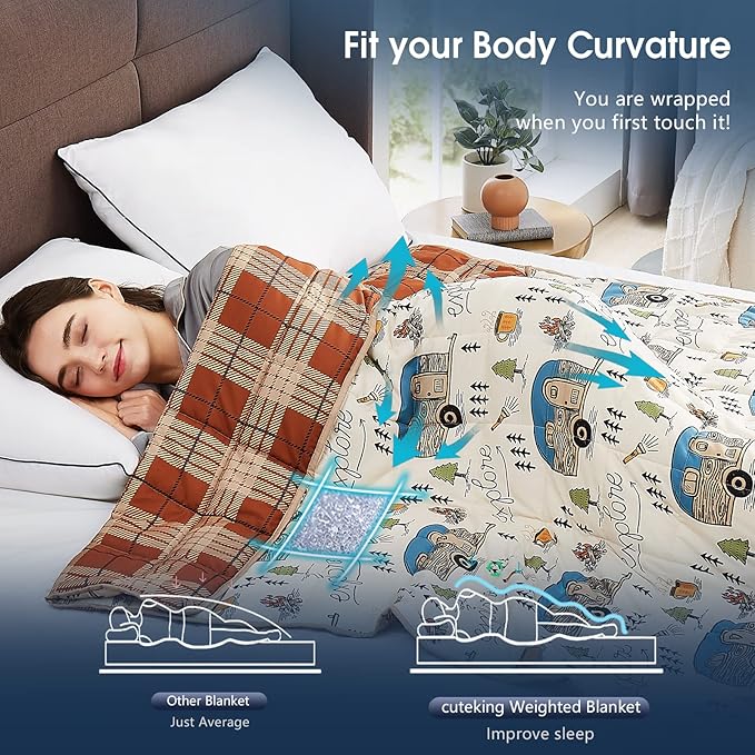CuteKing Weighted Blanket for Adults Heavy Blanket for 180-190lbs, Weighted - Image 5