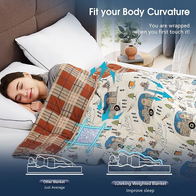 CuteKing Weighted Blanket for Adults Heavy Blanket for 140-150lbs, Weighted - Image 5