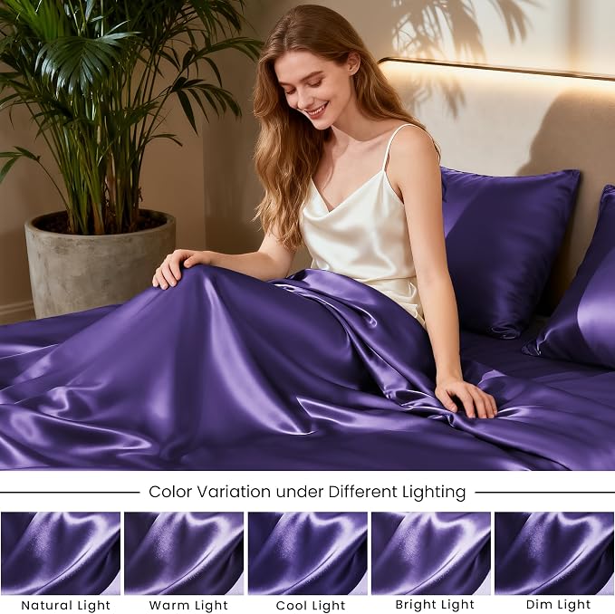 Love's cabin Full Size Satin Sheet Sets - Image 7