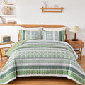 WONGS BEDDING Boho Quilt Set King Size, Lightweight Bedspread Coverlet Bedding by WONGSBEDDING