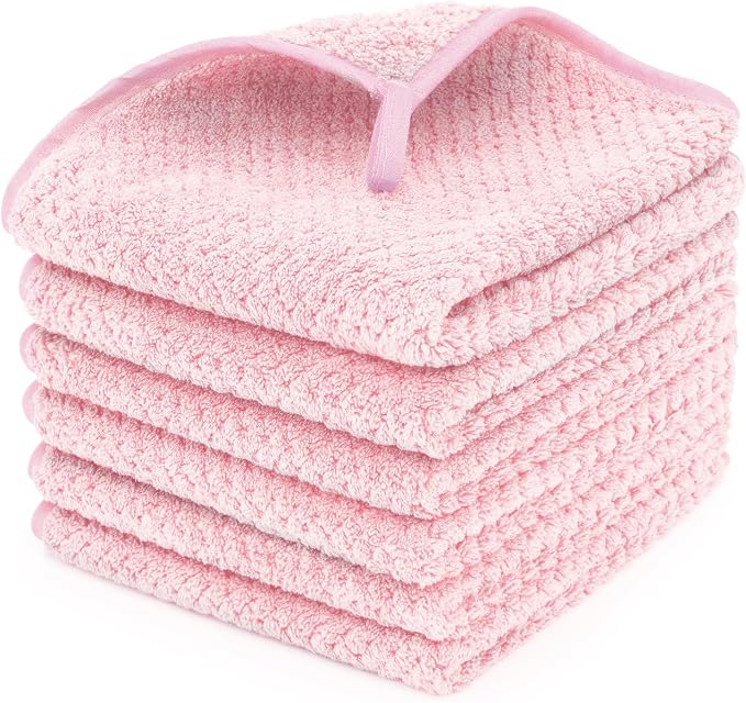 MaopaoBeauty 6 Piece Washcloth Set, 100% Microfiber by BESTCHOICEFORYOU%EF%BC%81