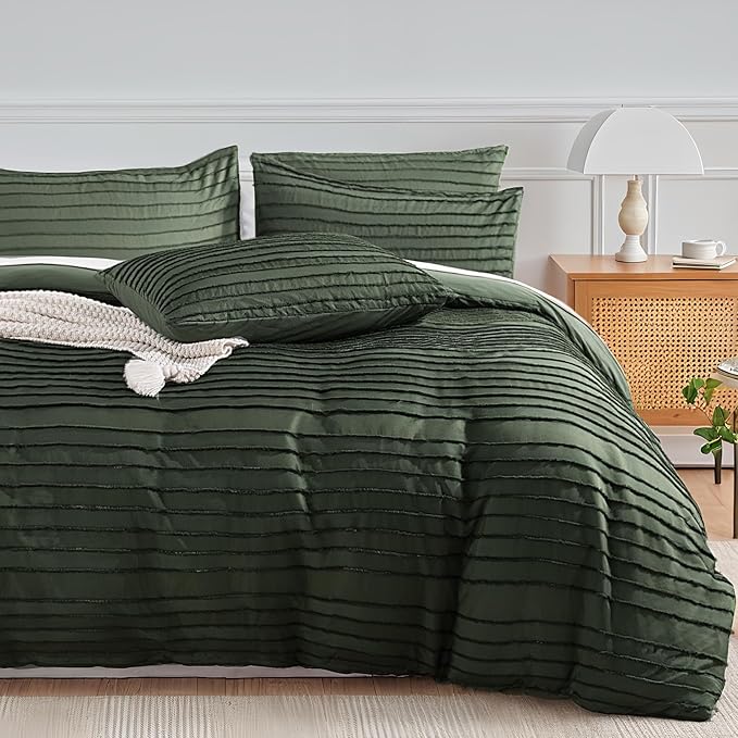NEXHOME PRO Duvet Cover Queen, 3 Pieces Boho Tufted Duvet Cover Set, Soft and by NEXHOMEPRO