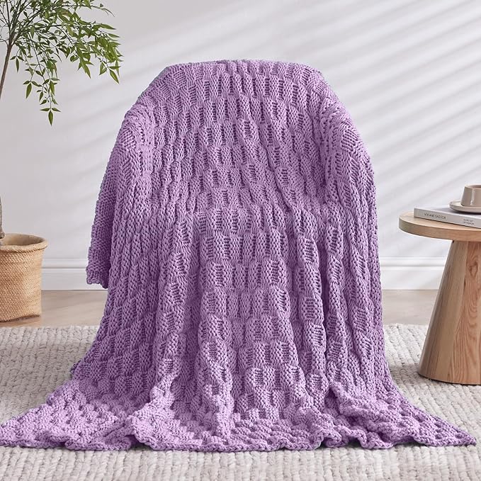 Knitted Weighted Blanket Adults, No Beads Heavy Blanket 36” x 48'' 5lbs - Image 9