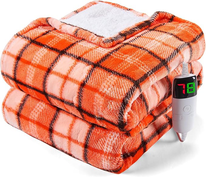 Heated Electric Blanket Full Size, 72X84 Heating Blanket, Fast Heating Washable - Image 8