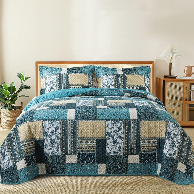 BEDIFANY Cotton Queen Size Quilt Sets, Lightweight Bedspread Queen Size by BEDIFANY