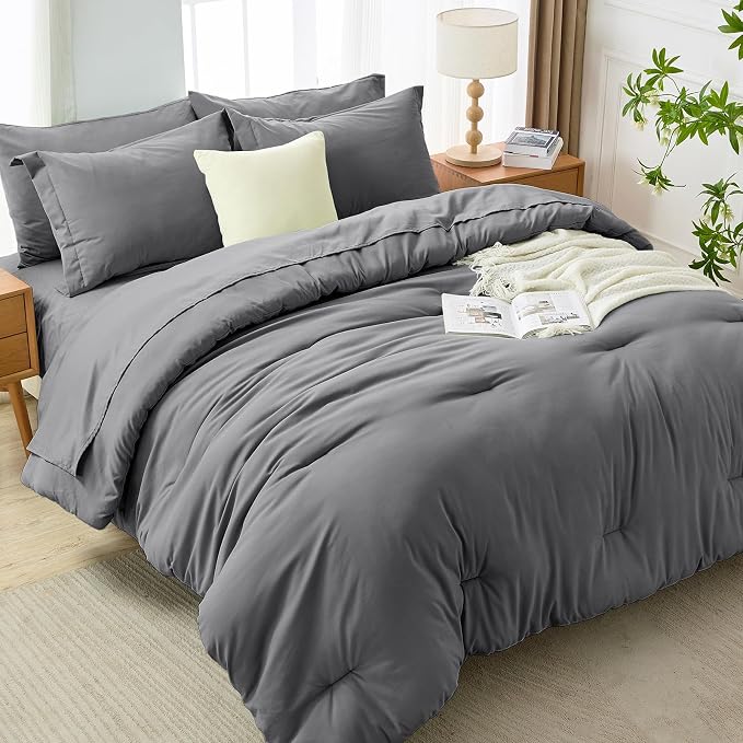 MUXHOMO 7 Pieces Full Comforter Set, Soft Bed in a Bag Full Size, All Season - Image 8