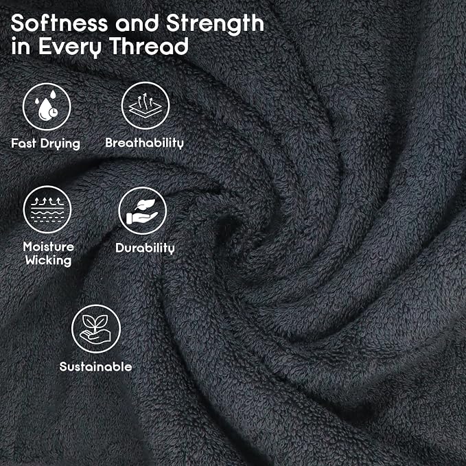 Ariv Premium Bath Towels Pack of 4, 100% Cotton, Super Soft, Highly Absorbent - Image 6
