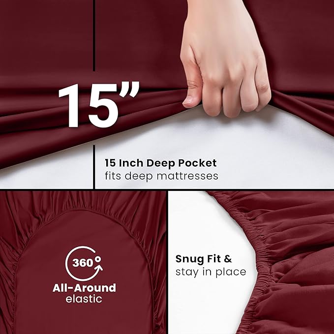 Utopia Bedding King Fitted Sheet - Image 3