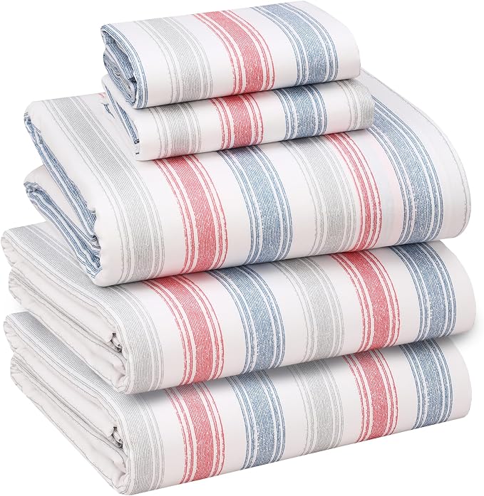 RUVANTI 100% Cotton Sheets – Split King Size Percale Bedding, Cooling & by Ruvanti