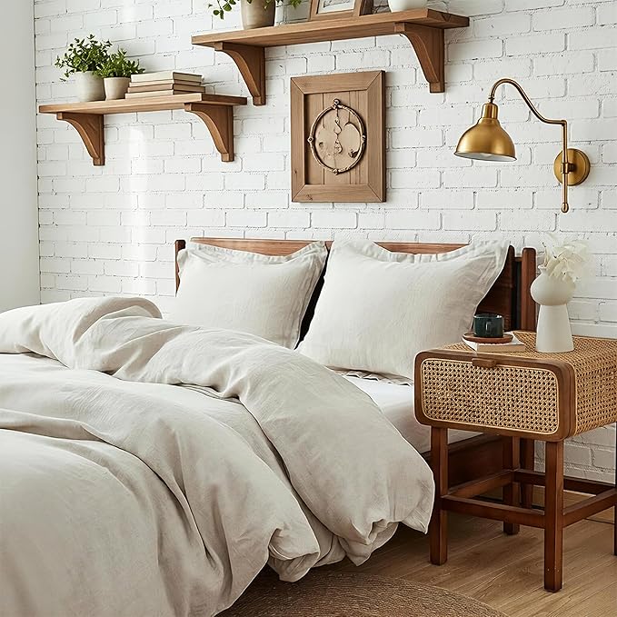 Simple&Opulence 100% Linen Duvet Cover Set 2pcs Basic Style Natural French by SimpleOpulence