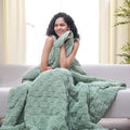 Drewin Weighted Blanket Full Size 15 Pounds, Ultra-Soft Fluffy Jacquard Sherpa by Home