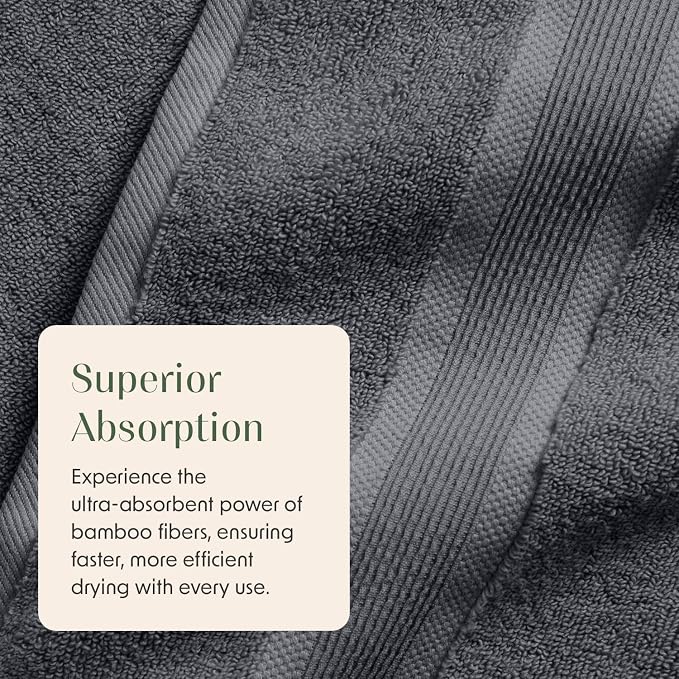 Springtree Home Luxury Viscose from Bamboo Bath Towel Set 6 Piece Set | 35% - Image 6