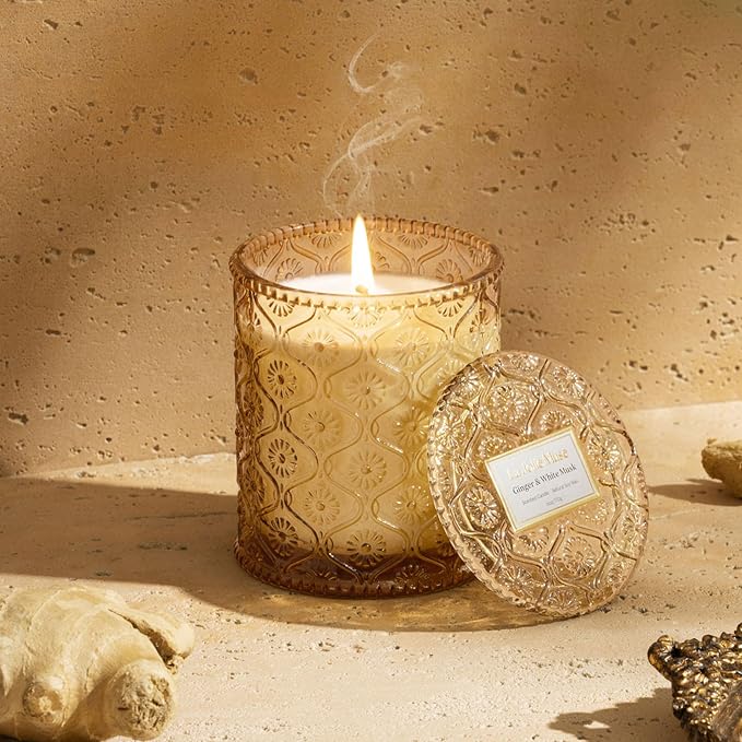 LA JOLIE MUSE Ginger & White Musk Candles | Ginger, Lemongrass & Musk | 6 oz - Image 3