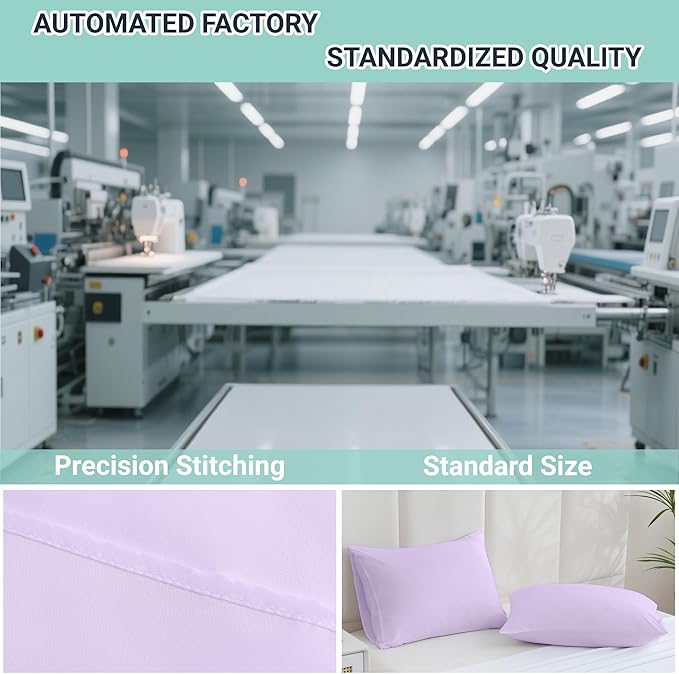 ZPECC Pillow Cases King Size Set of 4, 20x36 Envelope Closure Pillowcases - Image 4