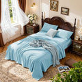 LBRO2M 100% Cotton Sheets Set Deep Pocket 19", 1000 Thread Count Queen Size 4 by LBRO2MBedding