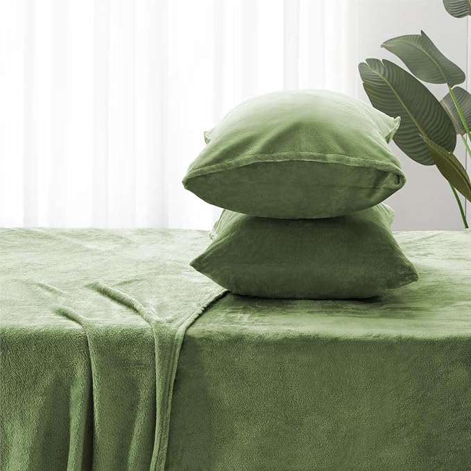 BEDELITE Flannel Sheets Full Size Green - Image 7