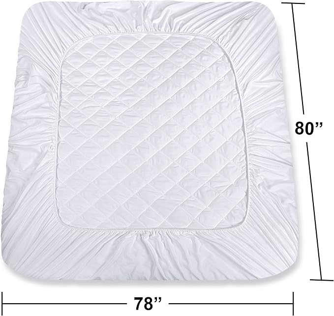 Utopia Bedding 2 Pack Quilted Fitted Mattress Pad, King Size, Elastic Fitted - Image 4