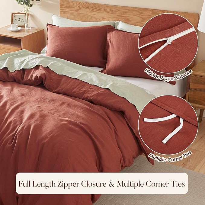 DAPU 100% Linen Duvet Cover Set - Image 4