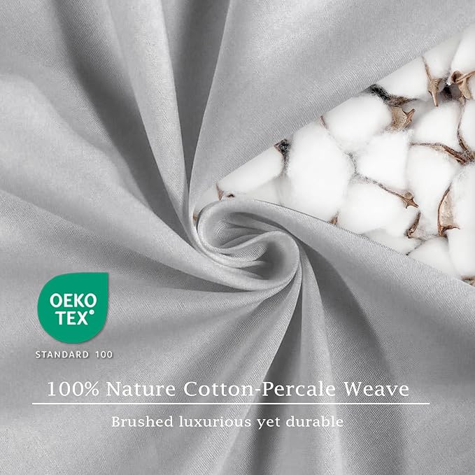 FreshCulture Pure Cotton Fitted Sheets California King Size, 300 Thread Count - Image 6