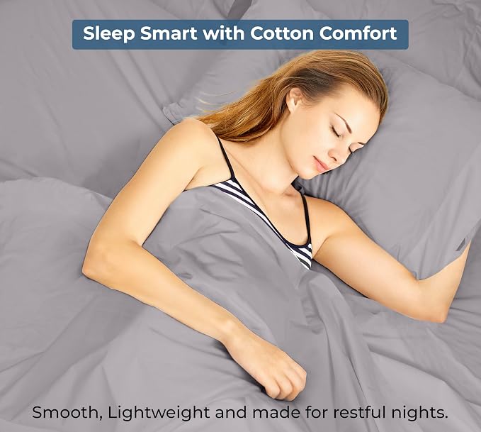 Royale Linens 100% Organic Cotton Queen Flat Sheet Only - Image 9