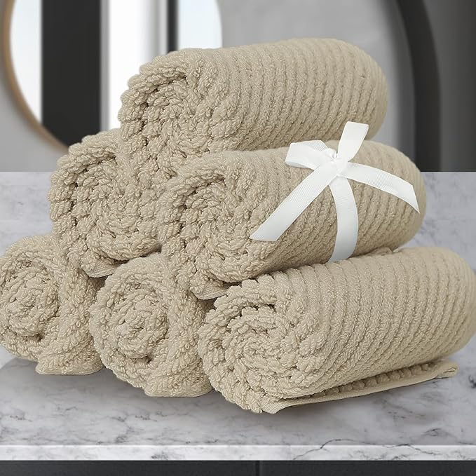 VOOVA & MOVAS Beige Face Cloths, by VOOVAMOVAS