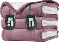 LaffyLo Electric Heated Blanket Queen Size 84 x 90, Dual Control, Fast Heating by LAFFYLO