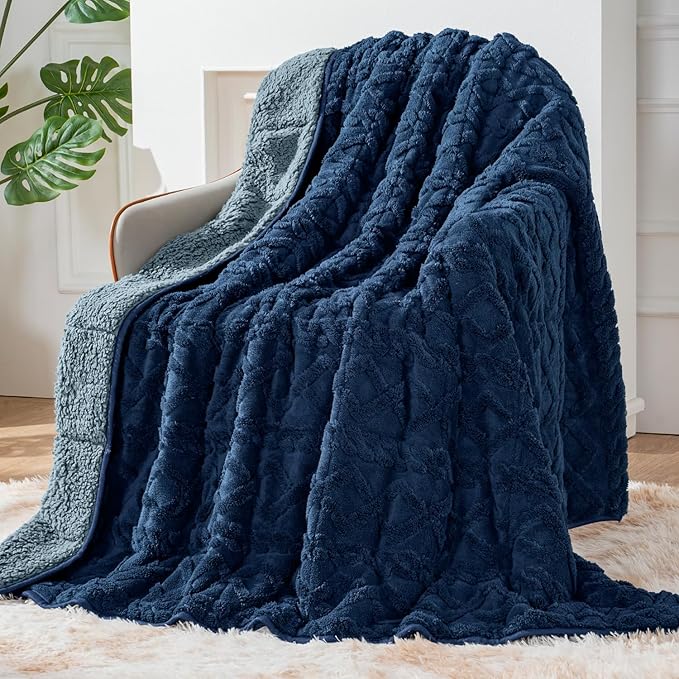 Sherpa Fleece Adult Weighted Blanket Great by EazfyPro