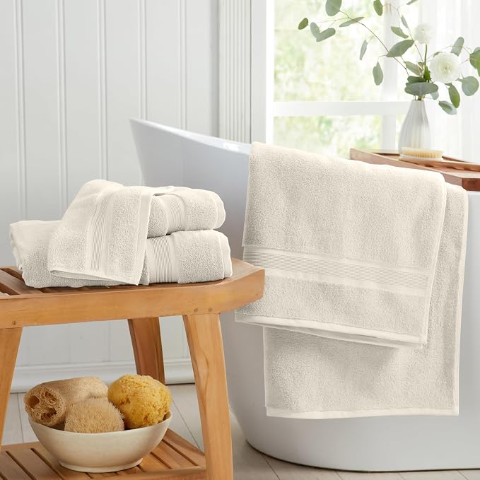 Springtree Home Luxury Viscose from Bamboo Bath Towel Set 6 Piece Set | 35% - Image 4