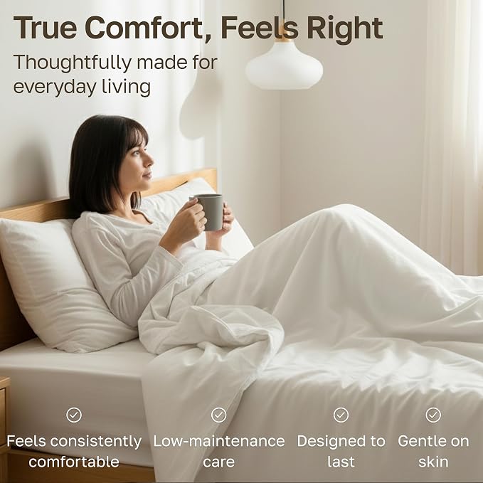 California Design Den Soft Split King 100% Cotton Sheet Sets, 400 TC Good - Image 6