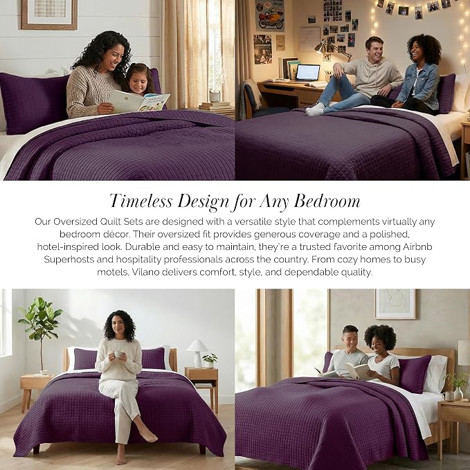 Southshore Fine Living, Inc. Oversized King Quilt Bedding Set, Soft Brushed - Image 6
