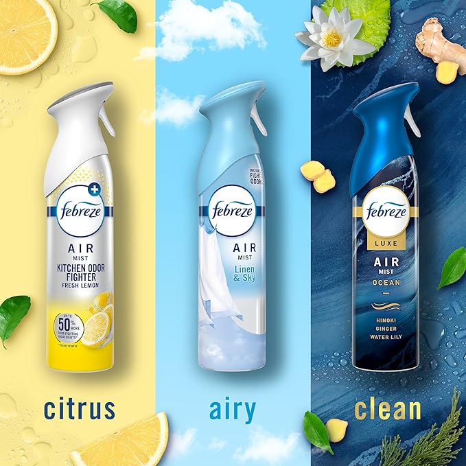 Febreze Air Mist, Air Freshener Spray, Odor Fighting Room Spray, Deodorizer - Image 4