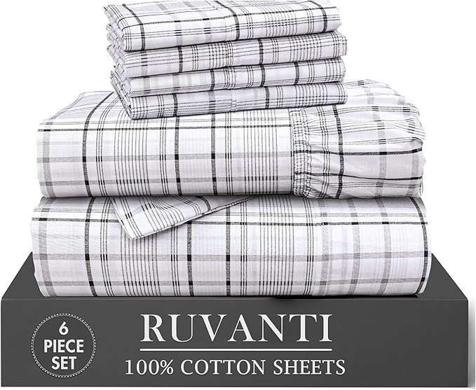 RUVANTI 6 Pcs Cotton Sheets by Ruvanti