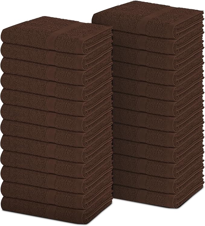 Pearl Linens Pack of 24 100% Cotton Hand Towels, Salon Towels by PearlLinens