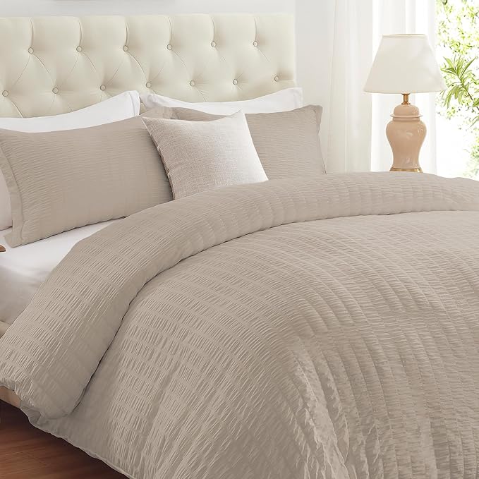 Cozyide Linen Duvet Cover King Size, 3 Pieces Bedding Duvet Covers, Soft by cozyide