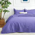 Love's cabin Quilts for Full Bed Deep Purple Bedspreads Bedding Set by Lovescabin