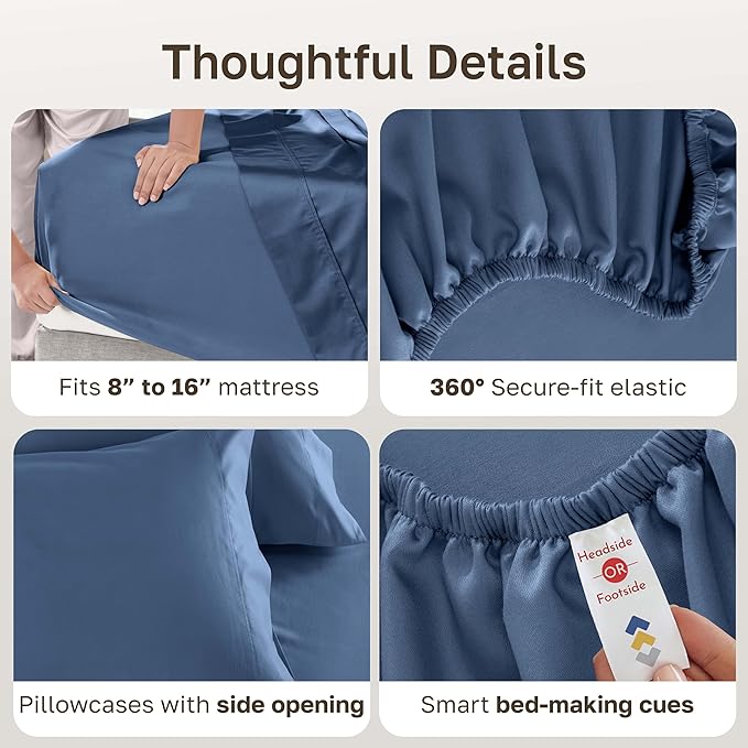 CALIFORNIA DESIGN DEN 5-Star Hotel 600 Thread Count 100% Cotton, Soft & Smooth - Image 5