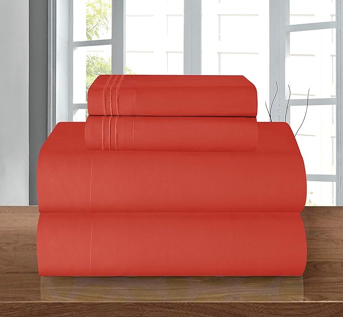 Elegant Comfort Luxury 1500 Premium Hotel Quality Microfiber 4-Piece Sheet Set by ELEGANTCOMFORT