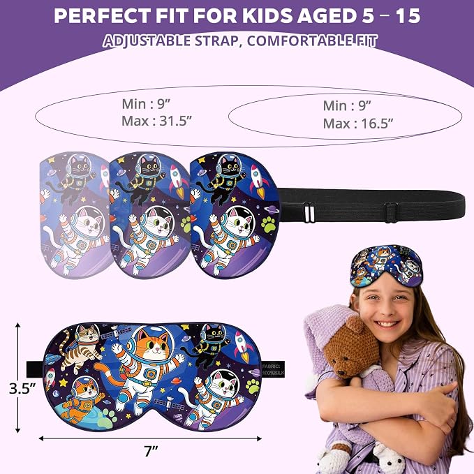 Kids Silk Sleep Mask: 100% Mulberry Silk Eye Mask - Image 6