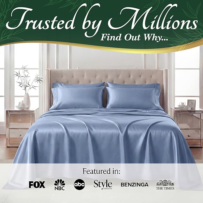 DECOLURE 100% Viscose Derived from Bamboo Sheets Queen Size - Image 5