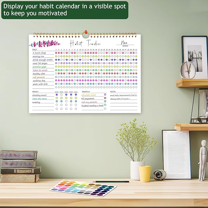 Habit Tracker Calendar, Aesthetic Daily Weekly Goal and Habit Tracker Journal - Image 2