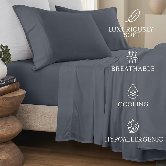 Karissa Mae Cooling Bamboo Viscose King Size Pillowcase Set | 100% FSC - Image 2