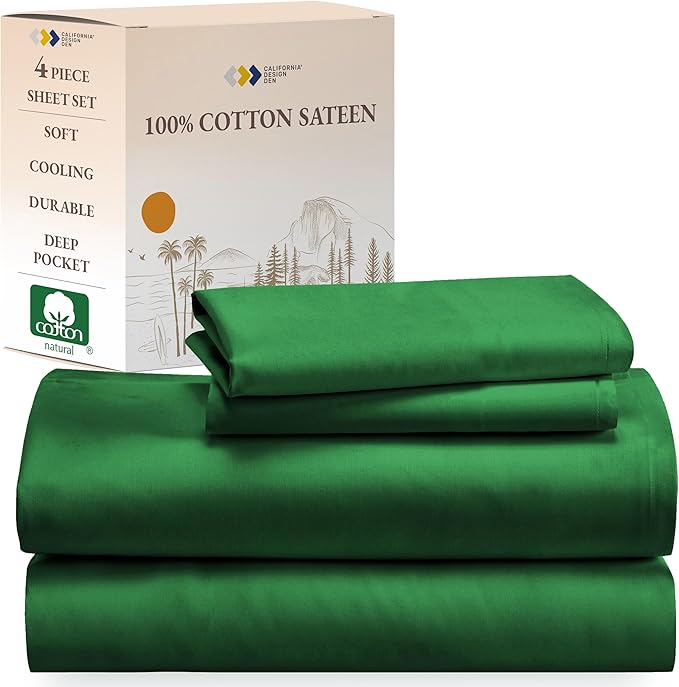 California Design Den Natural 100% Cotton Sheets Full Size Bed Set by CaliforniaDesignDen