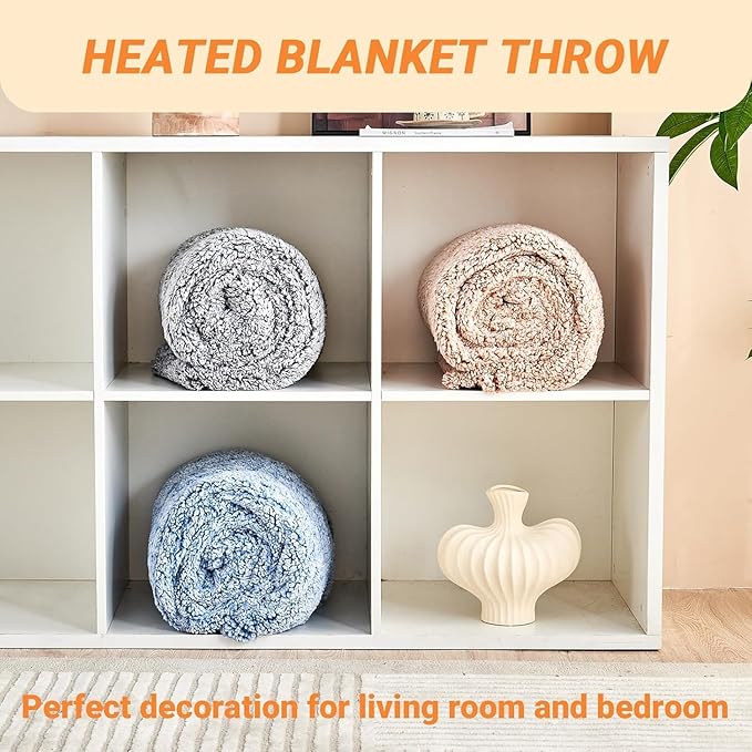Heated Blanket Heated Throw, Electric Blanket 50"x60" Heating Blanket - Image 7