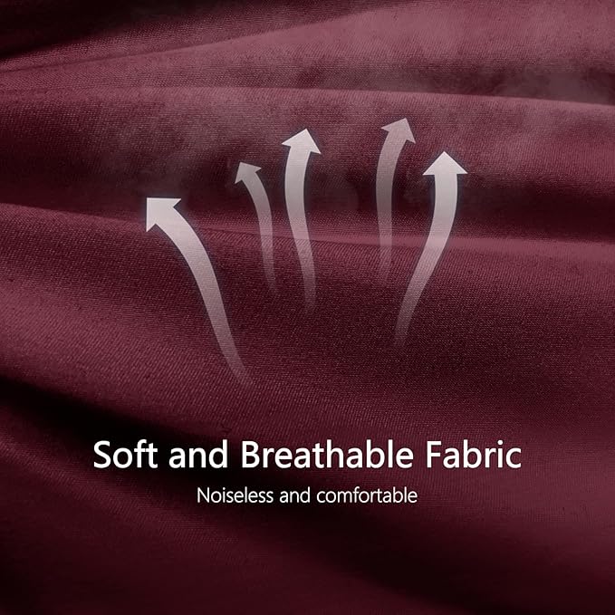 TEXARTIST Premium 2100 Series Queen Comforter All Season Breathable Burgundy - Image 3
