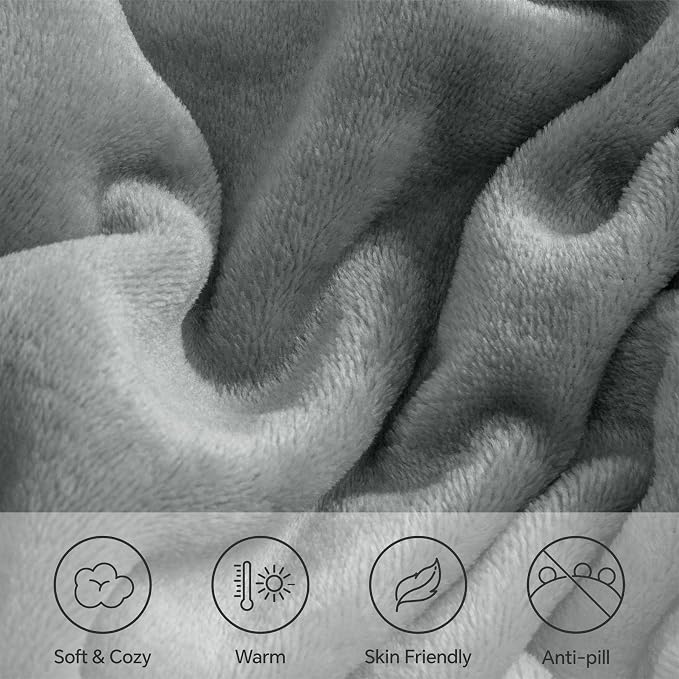 BEDELITE Flannel Sheets Full Size Grey - Image 5