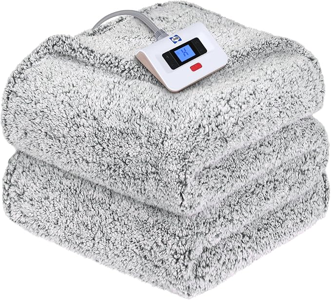 Sealy Electric Blanket Full Size, Soft Sherpa Heated Blanket Single Control by Sealy