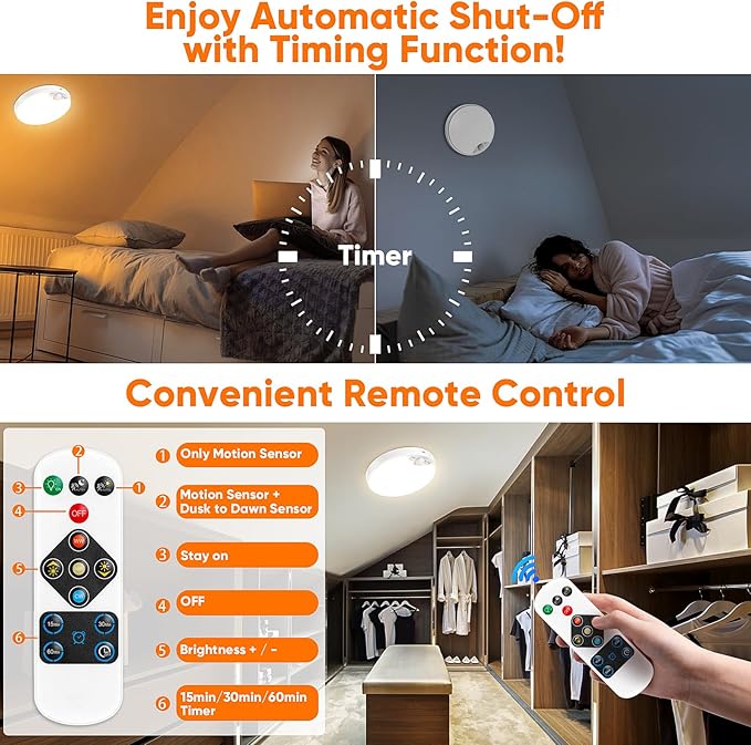 10000mAh Rechargeable Motion Sensor Ceiling Light - Image 6