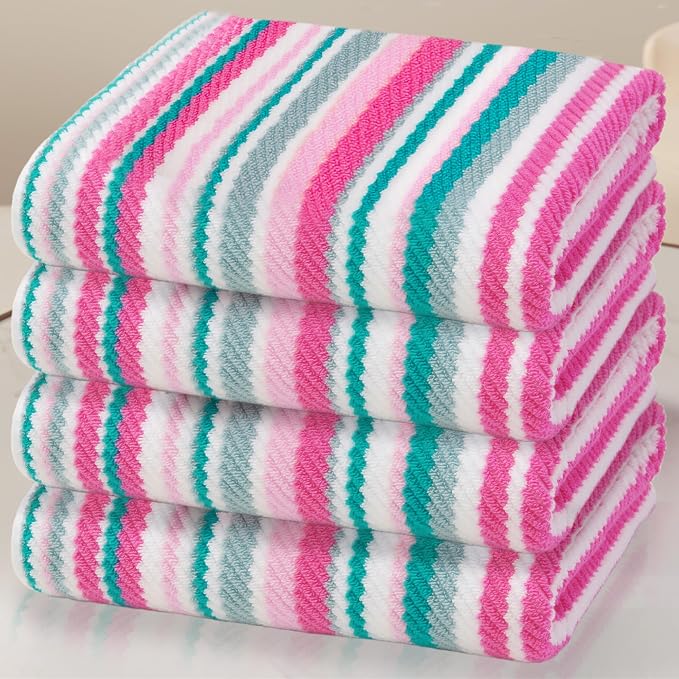 VOOVA & MOVAS Cotton Bath Towels Set of 4, Soft & Absobent & Lightweight by VOOVAMOVAS