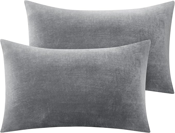 BEDELITE Flannel King Size Pillow Cases Set of 2, Super Soft Fleece Pillowcases by BEDELITE