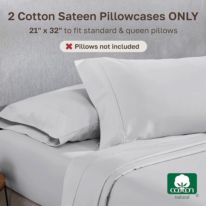 California Design Den Queen/Standard Pillow Cases Set of 2-400 Thread Count - Image 3